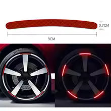 Wheel Reflective Strips Colorful Hub Stickers